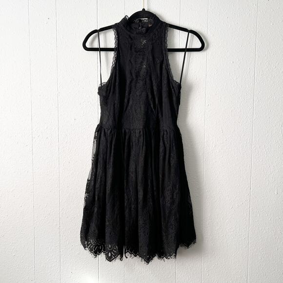 Free People Womens Mini Dress 2 Lace Witchy Fairygoth Whimsigoth Party Cocktail - Picture 2 of 16